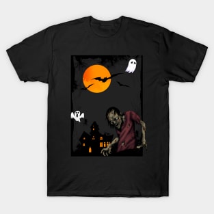 ghosts night happy halloween T-Shirt